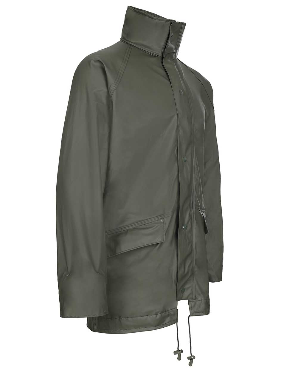 Olive coloured Fort Airflex Fortex Breathable Waterproof Jacket on white background