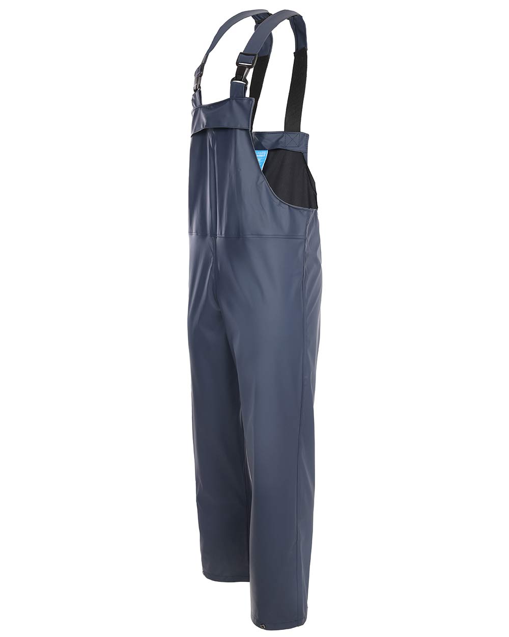 Navy coloured Fort Airflex Waterproof Breathable Bib and Brace Overalls on white background