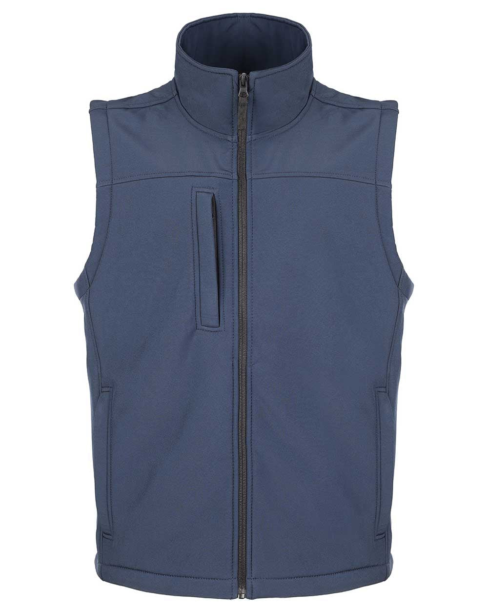 Navy Blue coloured Fort Breckland Softshell Bodywarmer on white background
