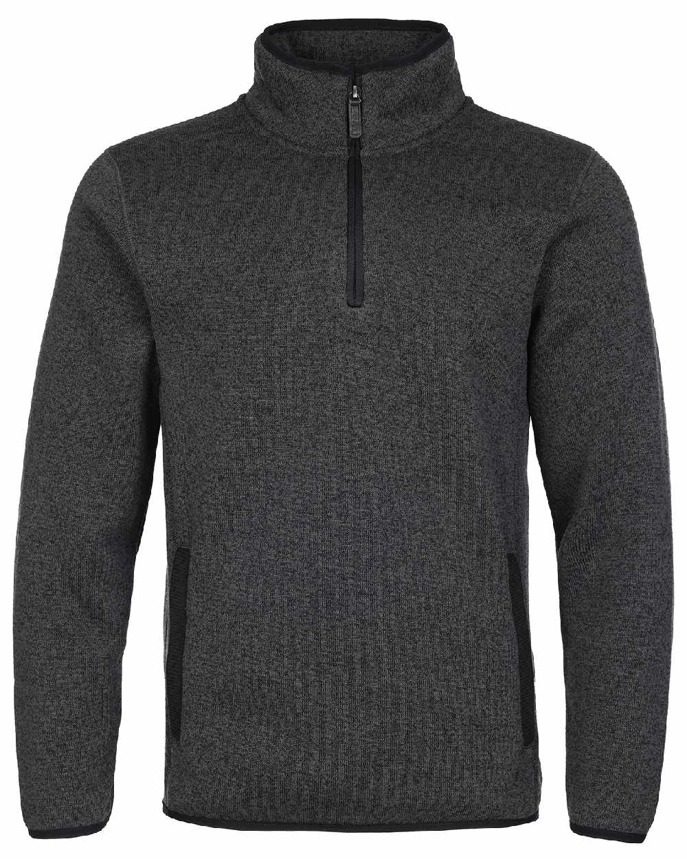 Grey coloured Fort Easton Half Zip Fleece Pullover on white background