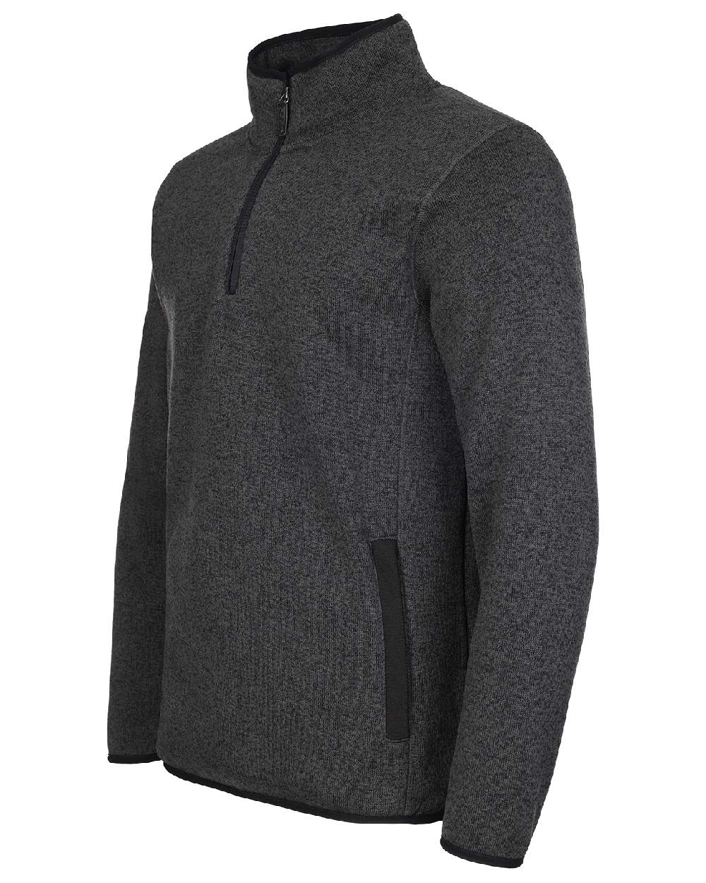 Grey coloured Fort Easton Half Zip Fleece Pullover on white background