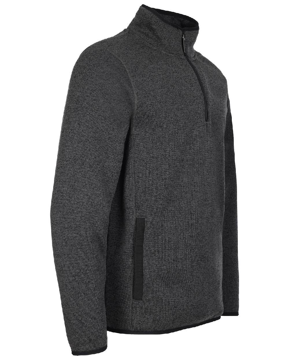 Grey coloured Fort Easton Half Zip Fleece Pullover on white background