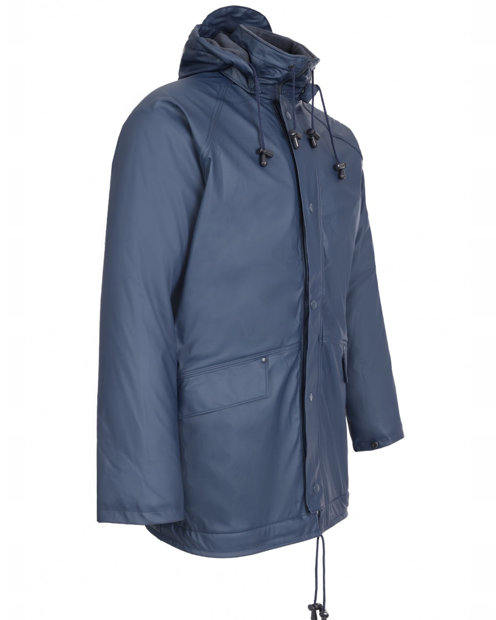 Navy Blue coloured Fort Fortex Flex Waterproof Fleece Lined Jacket on white background