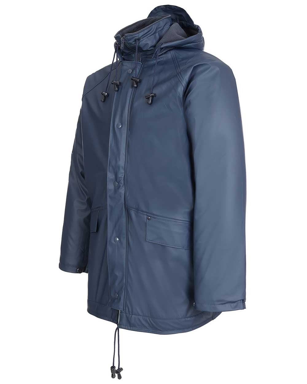 Navy Blue coloured Fort Fortex Flex Waterproof Fleece Lined Jacket on white background