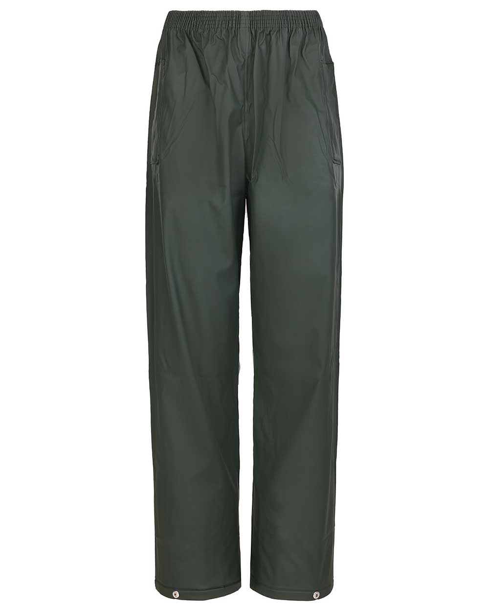 Green coloured Fort Fortex Flex Waterproof Trousers on white background