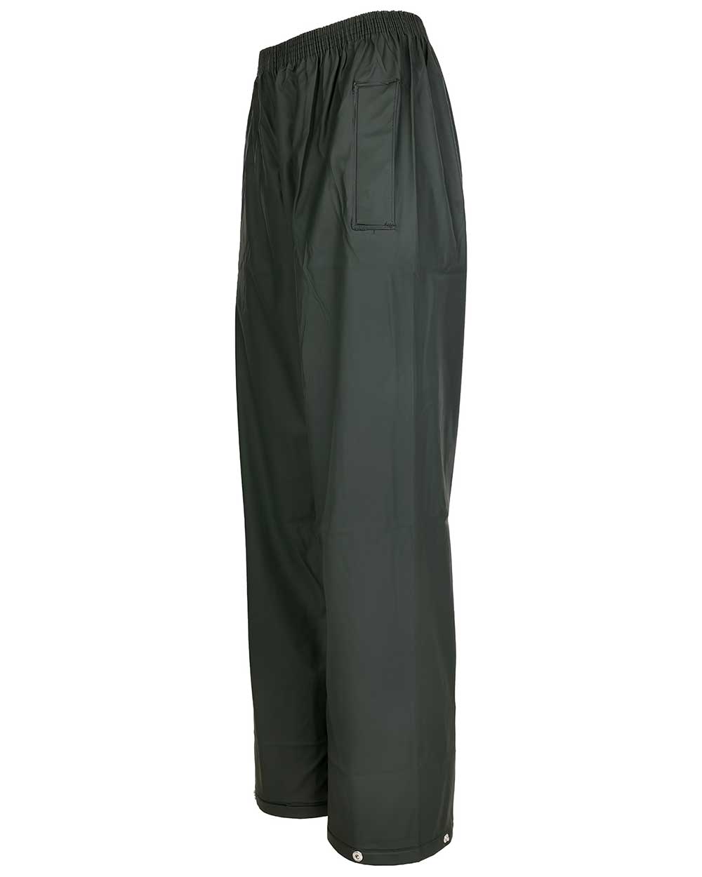 Green coloured Fort Fortex Flex Waterproof Trousers on white background