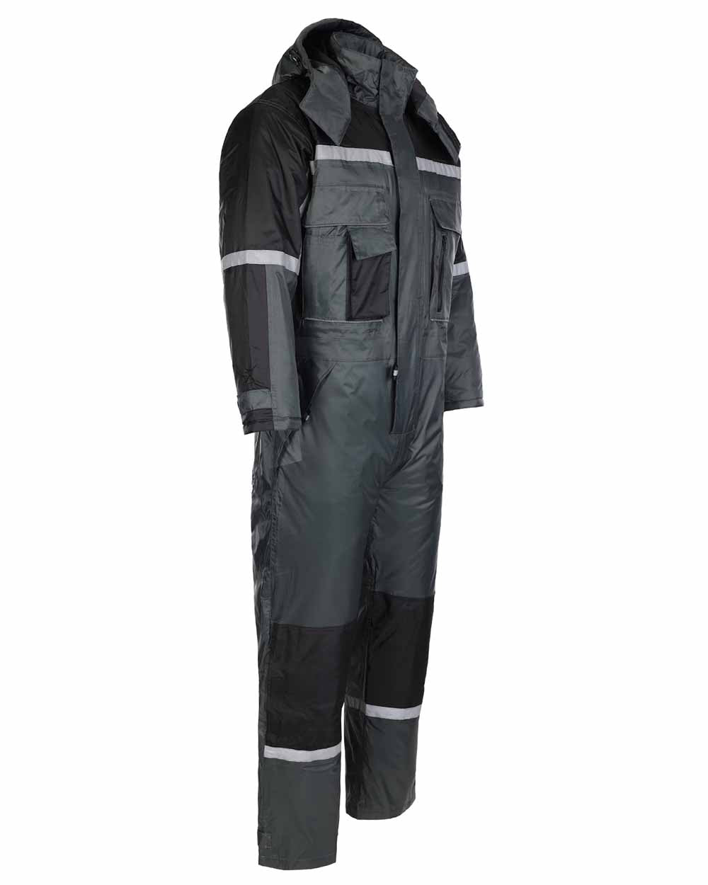Green coloured Fort Orwell Waterproof Padded Boilersuit on white background