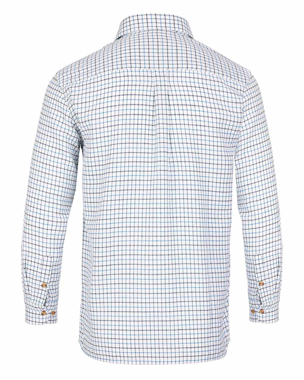 Blue coloured Fort Tattersall Shirt on white background