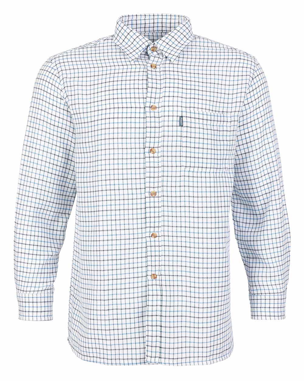 Blue coloured Fort Tattersall Shirt on white background