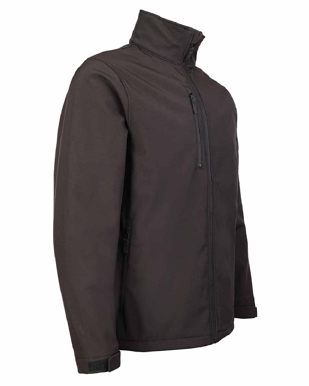 Black coloured Fort Selkirk Softshell Waterproof Jacket on white background