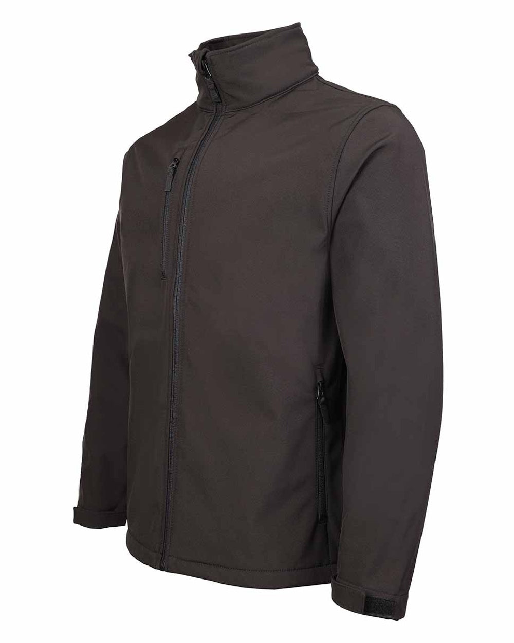 Black coloured Fort Selkirk Softshell Waterproof Jacket on white background