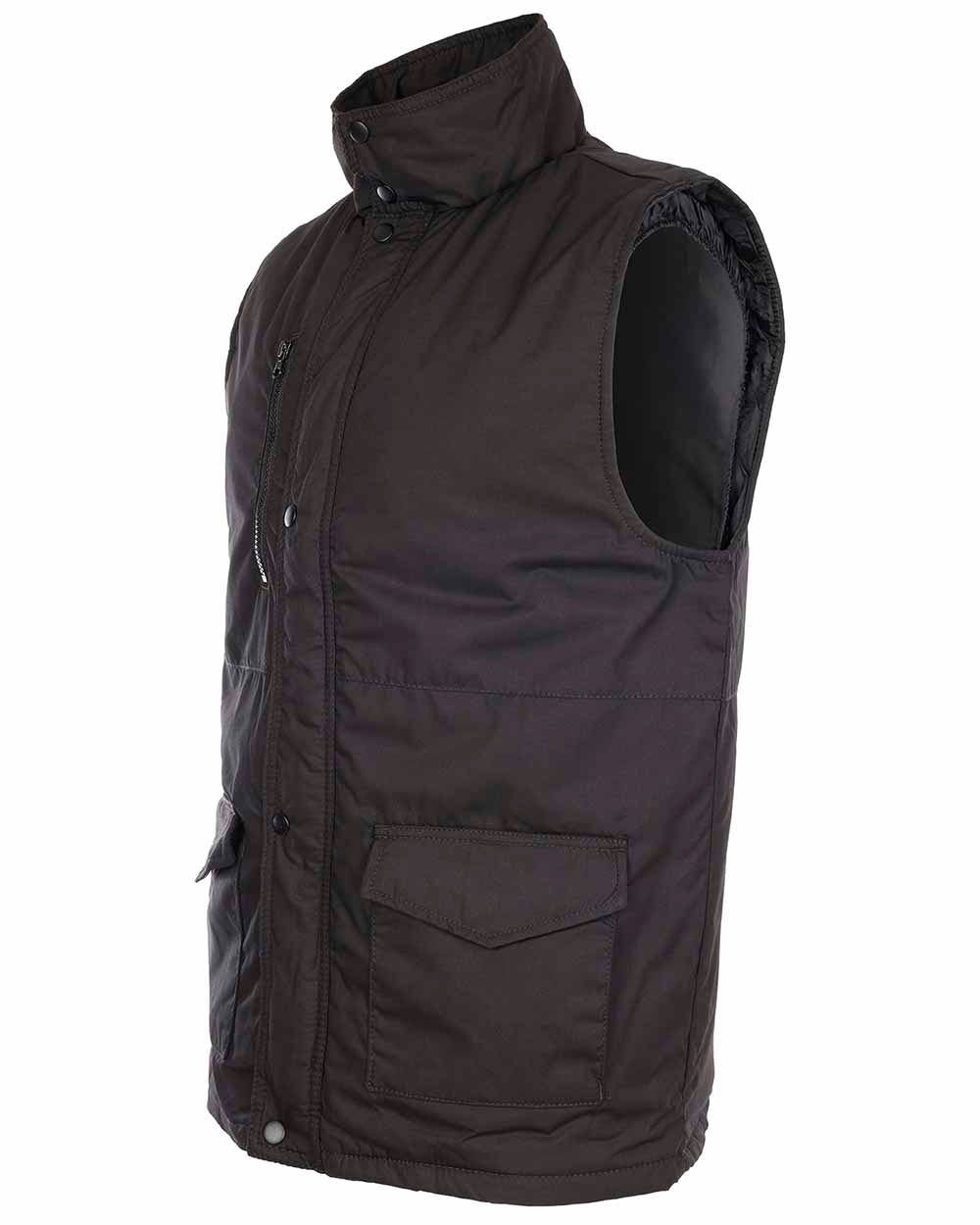 side view Black Fort Wroxham Quilted Bodywarmer