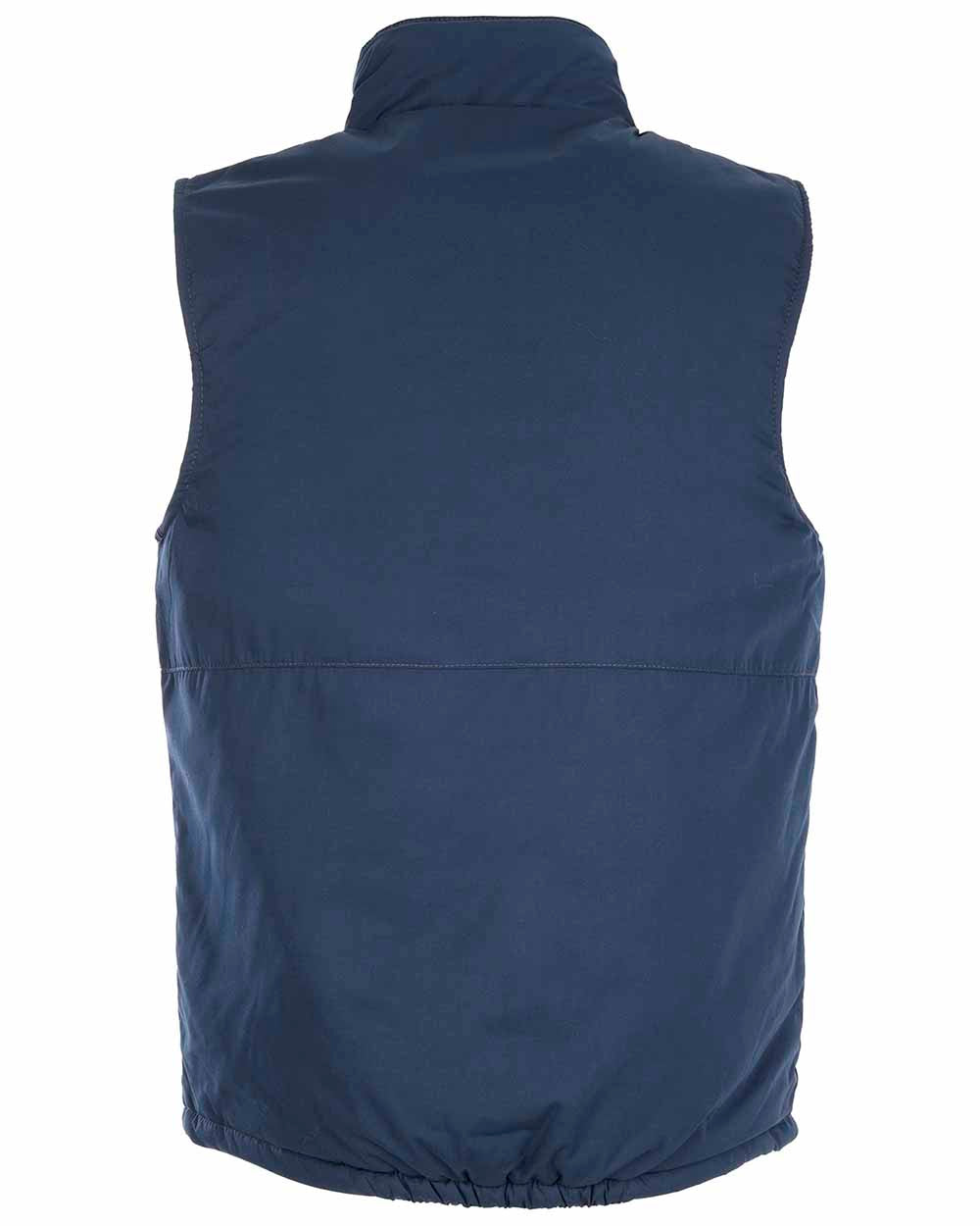 Back view Navy Blue Fort Wroxham Quilted Bodywarmer