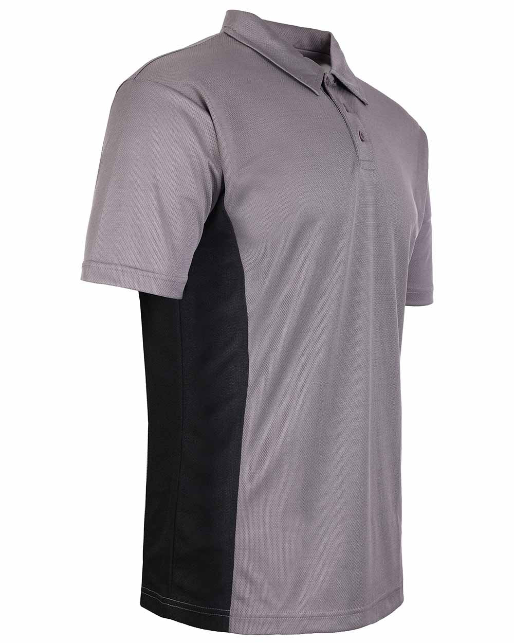 Grey Coloured TuffStuff Elite Polo Shirt On A White Background