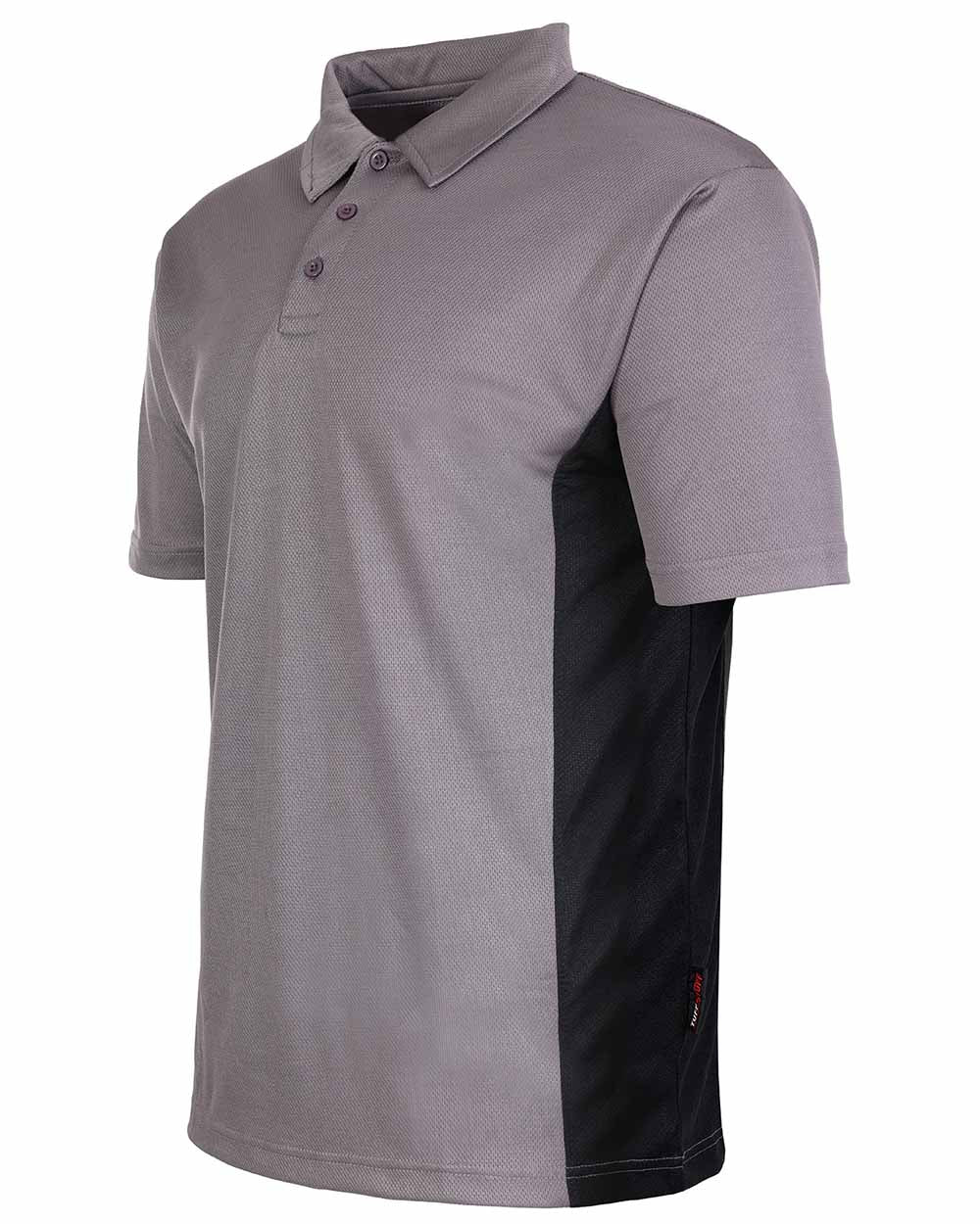 Grey Coloured TuffStuff Elite Polo Shirt On A White Background