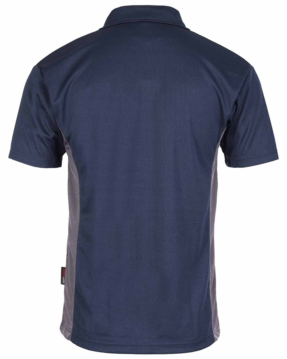 Navy Blue Coloured TuffStuff Elite Polo Shirt On A White Background