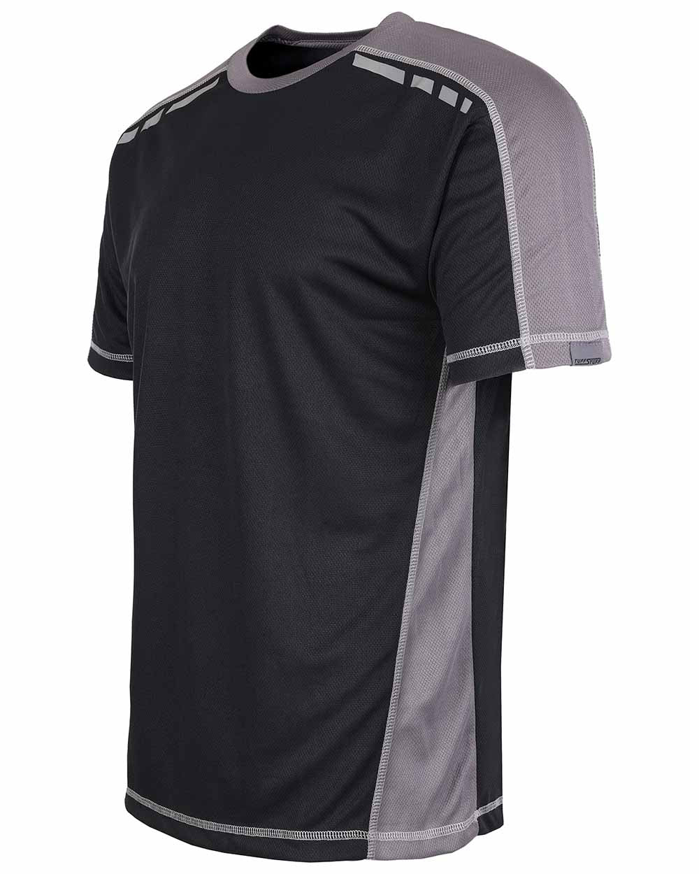 Black Coloured TuffStuff Elite T-Shirt On A White Background