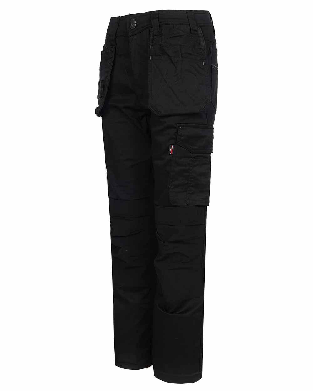 Black coloured TuffStuff ProFlex Work Trousers on White background