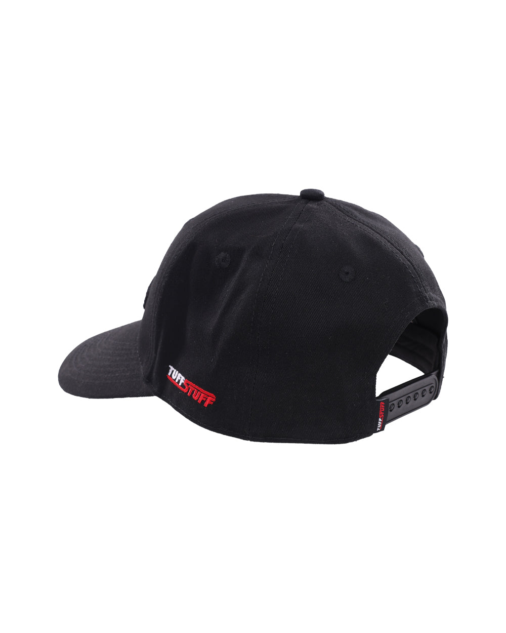 Black coloured TuffStuff Baseball Cap on White background