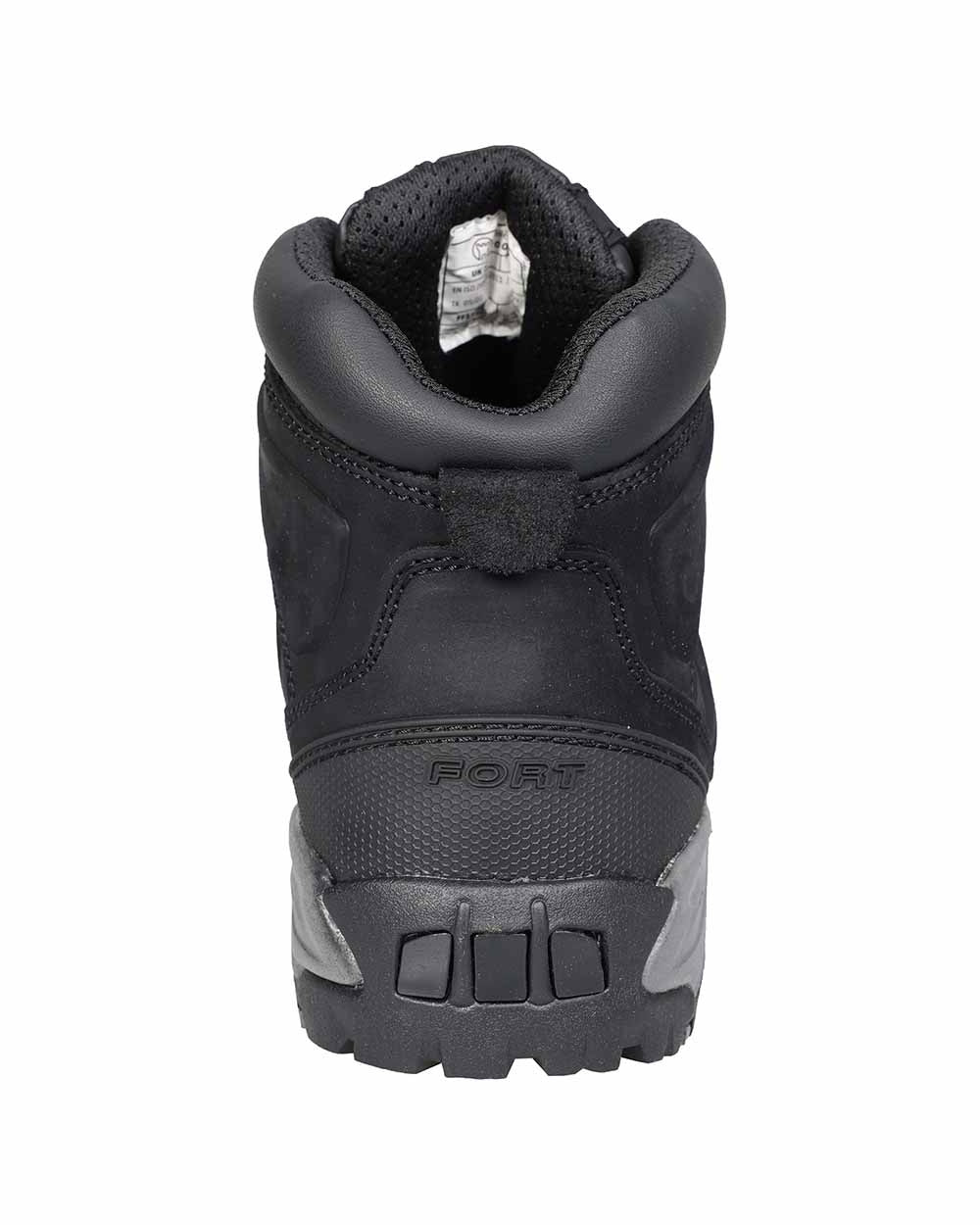Black Coloured Fort Deben Waterproof Safety Boot On A White Background