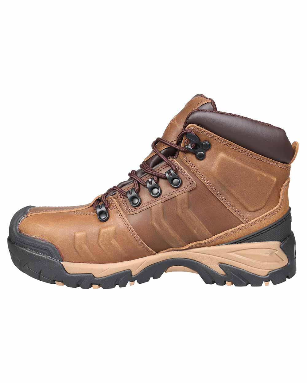Brown Coloured Fort Deben Waterproof Safety Boot On A White Background