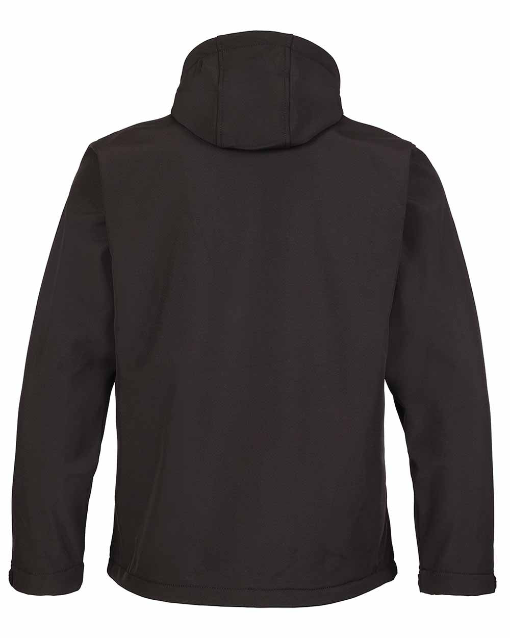 Black Coloured Fort Holkham Hooded Softshell Jacket On A White Background
