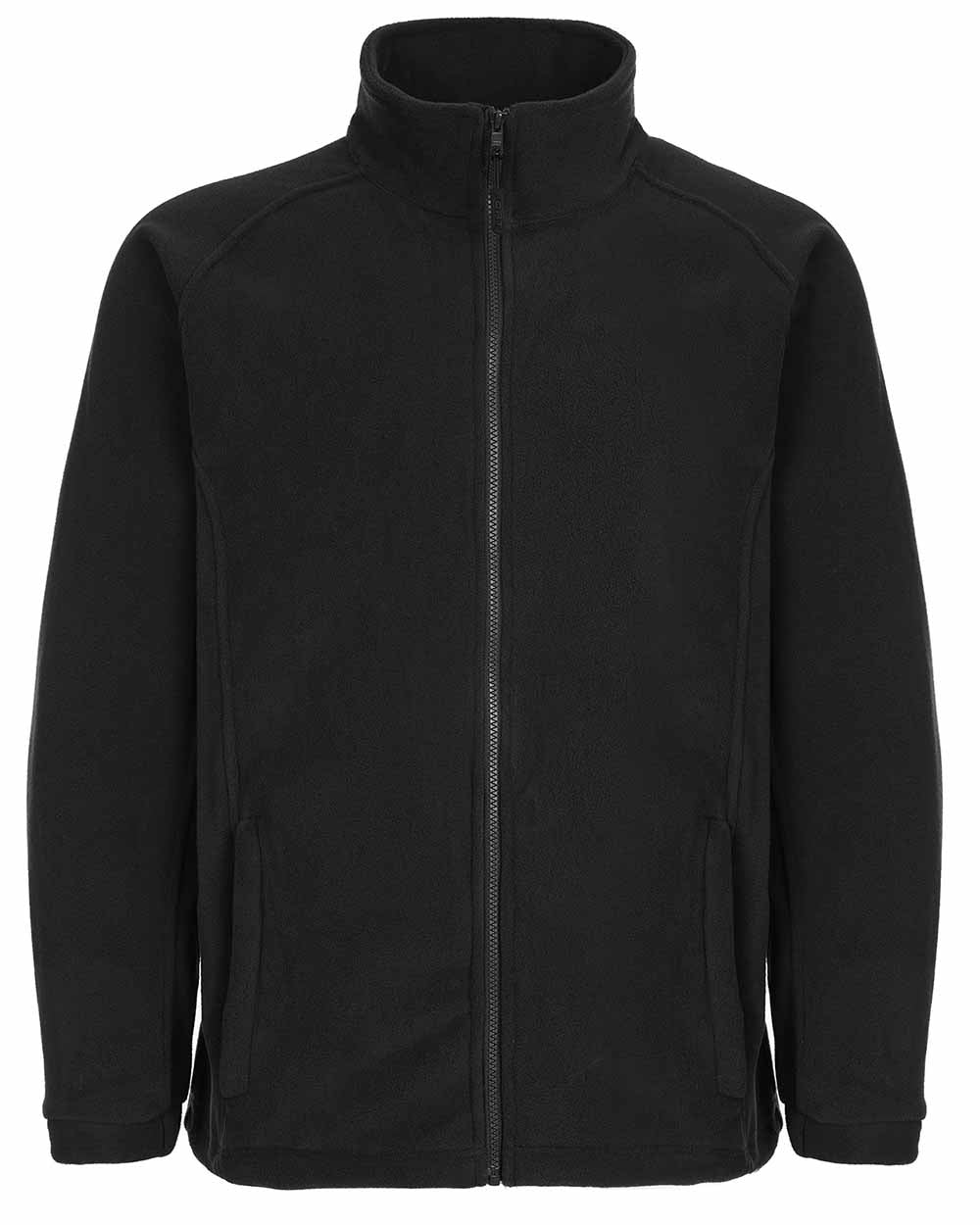 Black Coloured Fort Melrose Fleece Jacket On A White Background