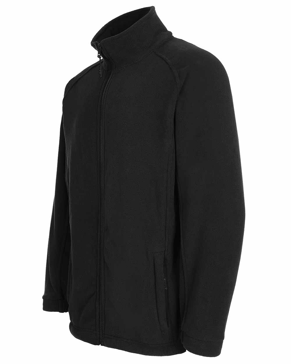 Black Coloured Fort Melrose Fleece Jacket On A White Background