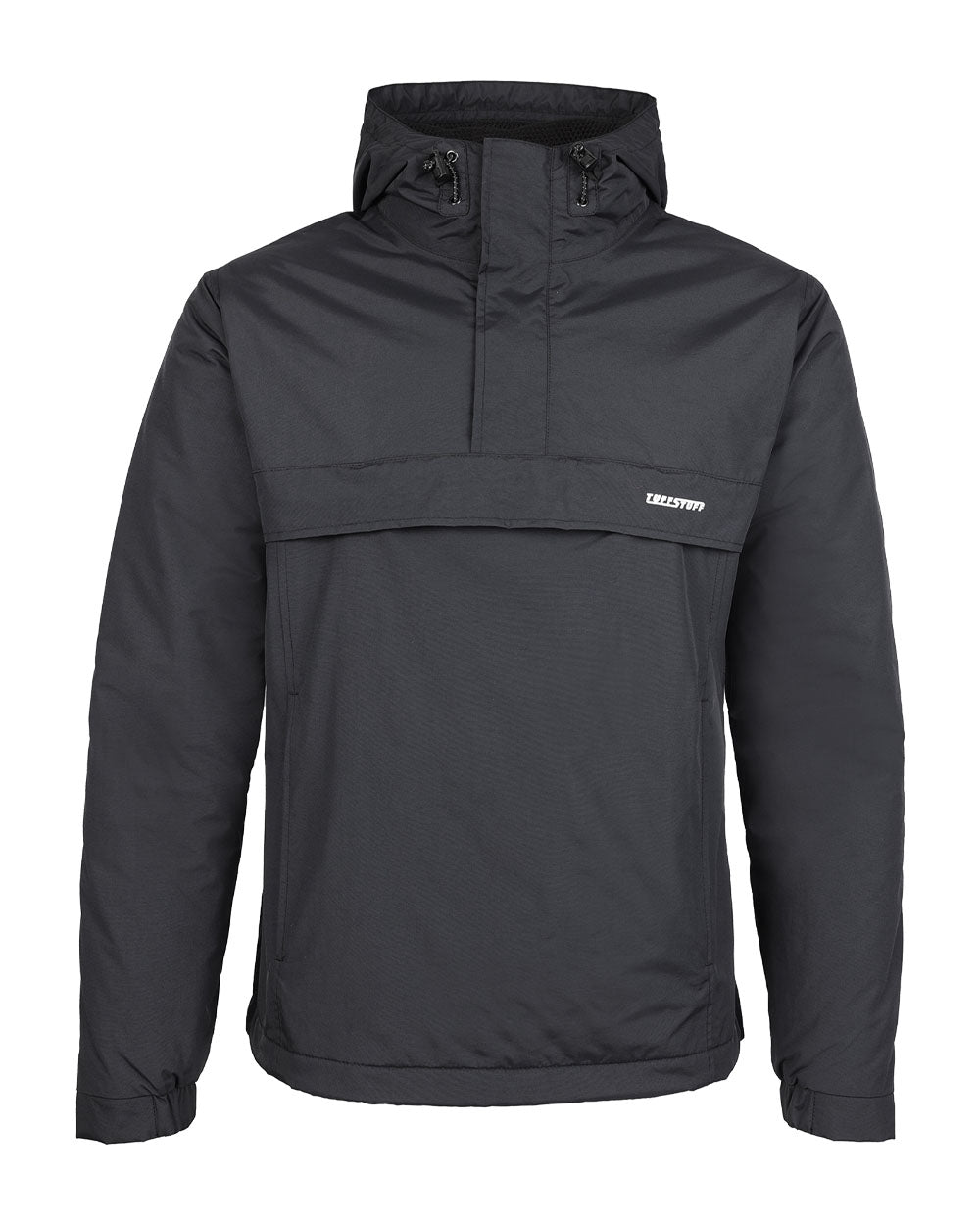 Black coloured TuffStuff Sutherland Unlined Windbreaker on White background