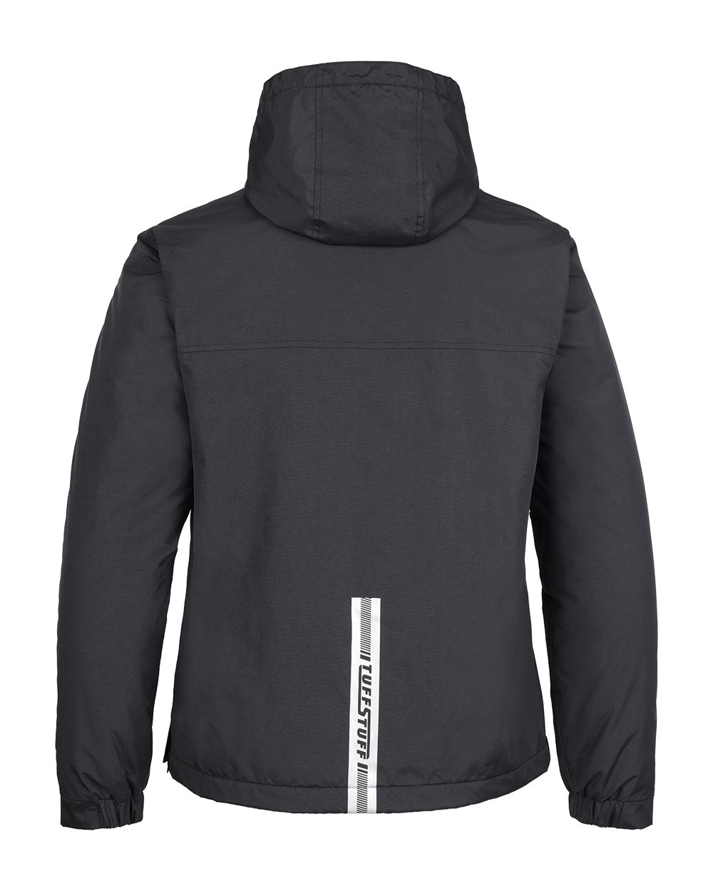 Black coloured TuffStuff Sutherland Unlined Windbreaker on White background