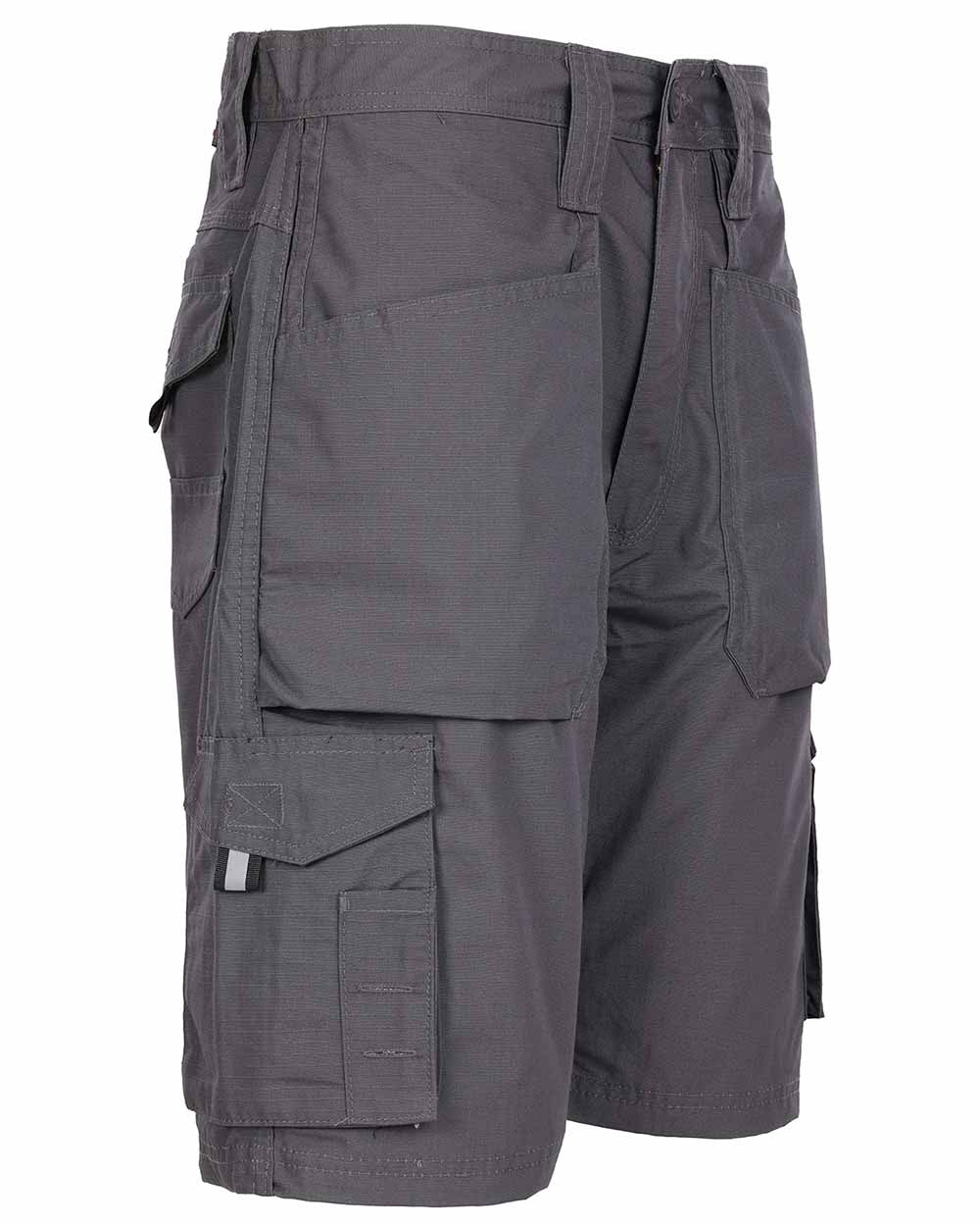 Grey Coloured TuffStuff Enduro Work Shorts On A White Background