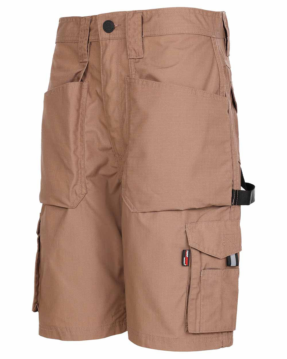 Sand Coloured TuffStuff Enduro Work Shorts On A White Background
