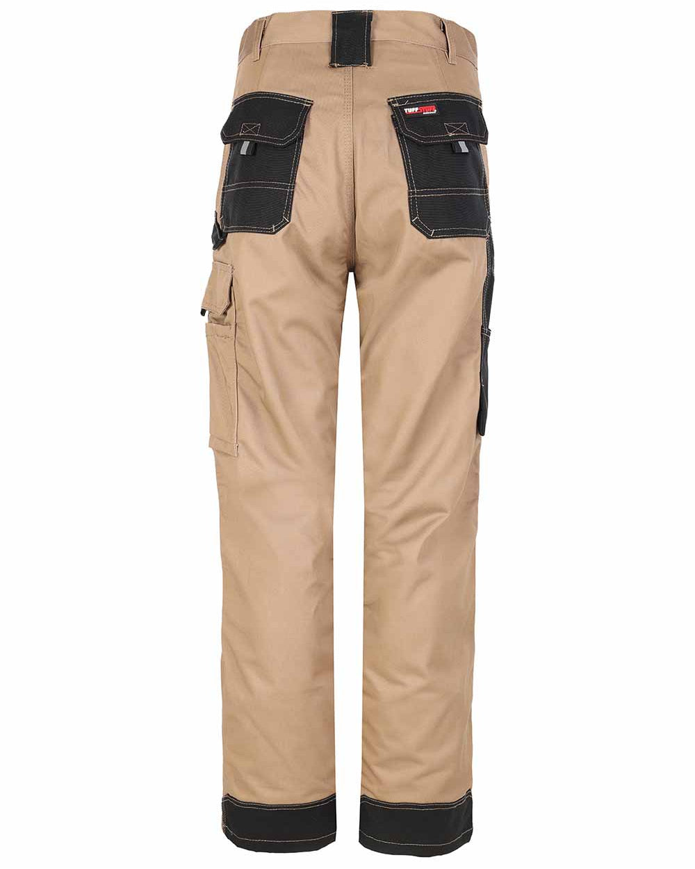 Stone Coloured TuffStuff Excel Work Trousers On A White Background