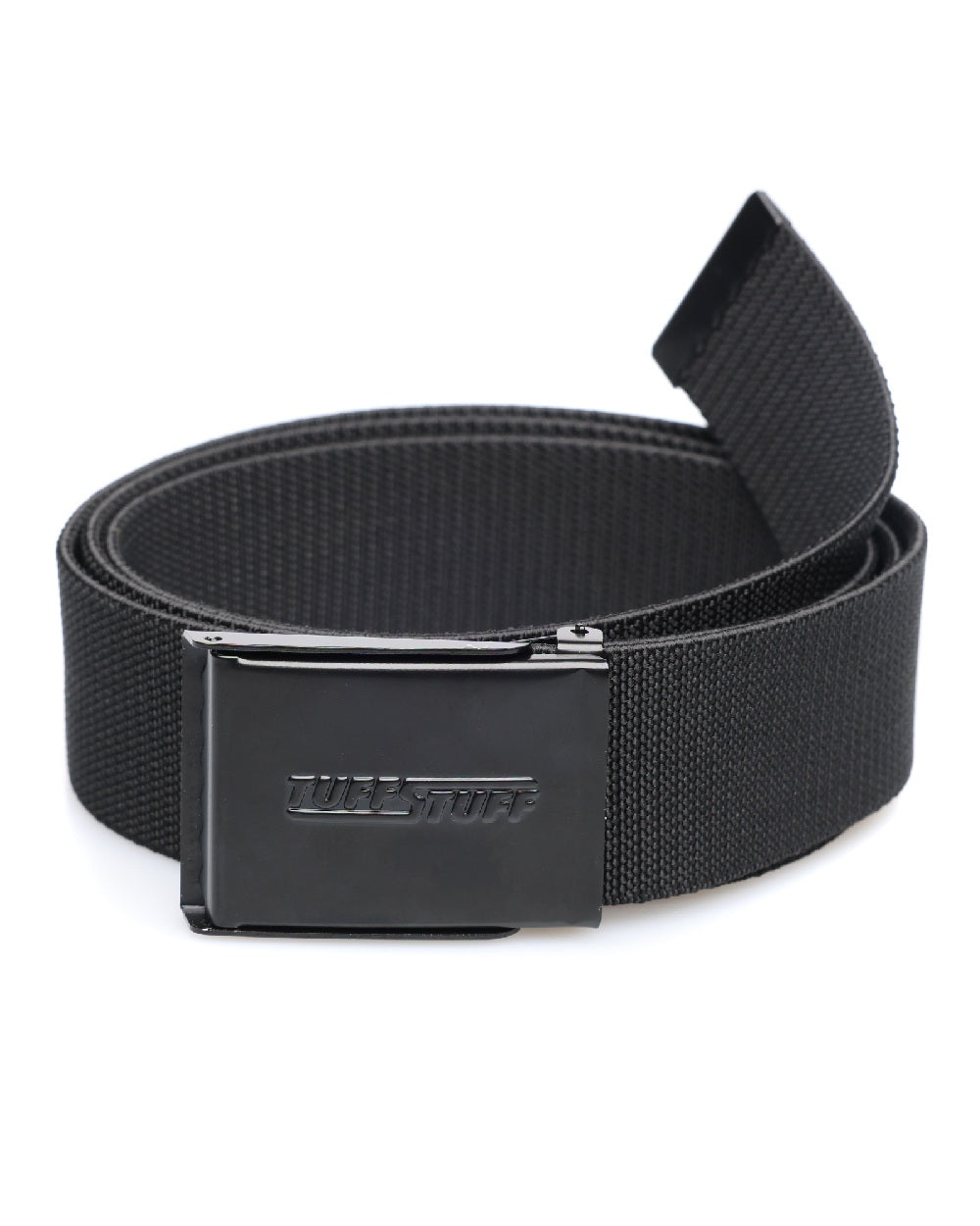 Black coloured Tuffstuff Proflex Belt on white background