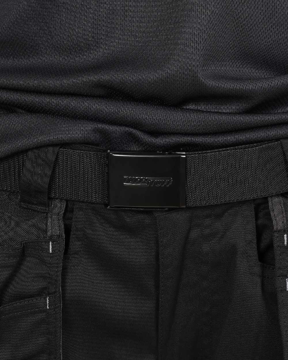 Black coloured Tuffstuff Proflex Belt on white background