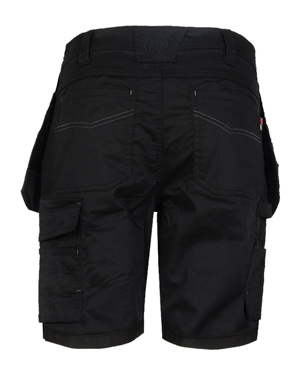 Black coloured TuffStuff Proflex Work Shorts on White Background