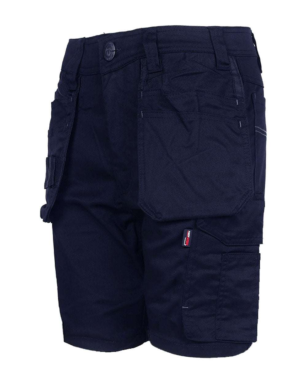 Navy coloured TuffStuff Proflex Work Shorts on White Background