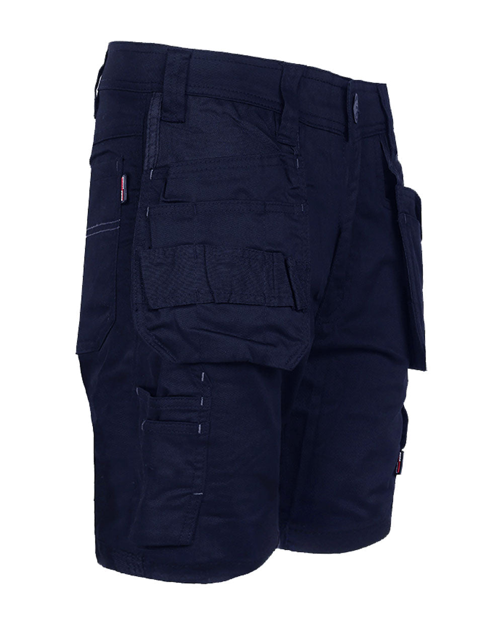 Navy coloured TuffStuff Proflex Work Shorts on White Background