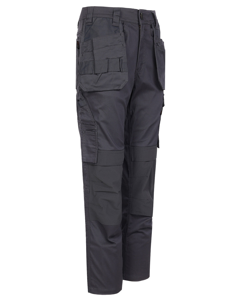 Grey coloured TuffStuff ProFlex Work Trousers on White background