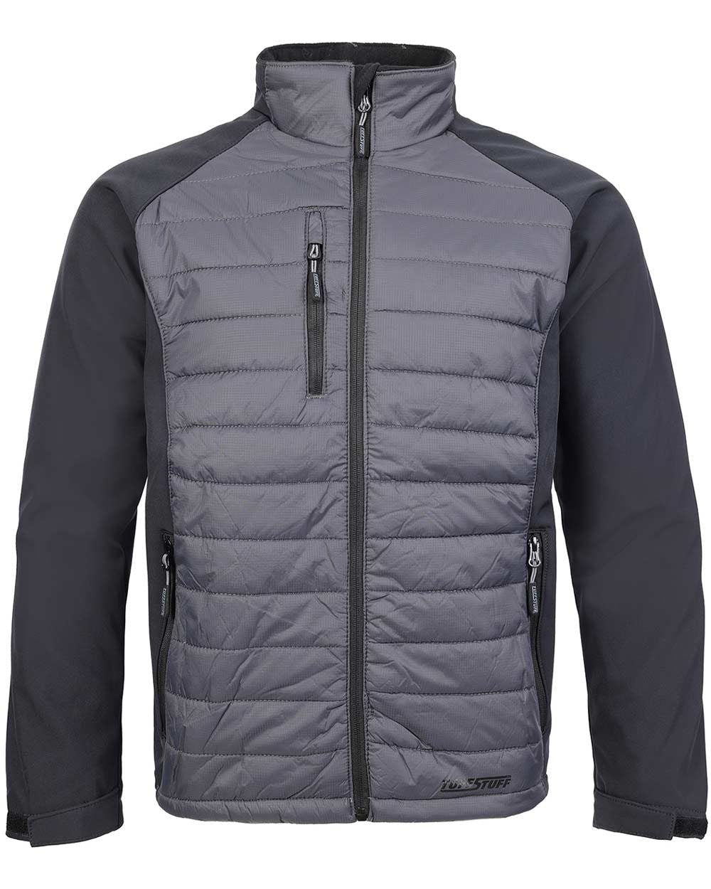Grey Coloured TuffStuff Snape Jacket On A White Background