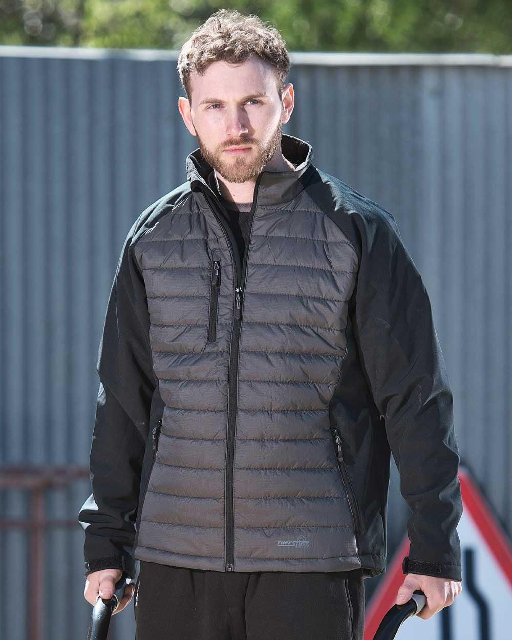 Grey Coloured TuffStuff Snape Jacket On A Warehouse Background