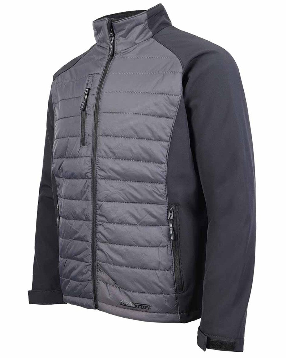 Grey Coloured TuffStuff Snape Jacket On A White Background