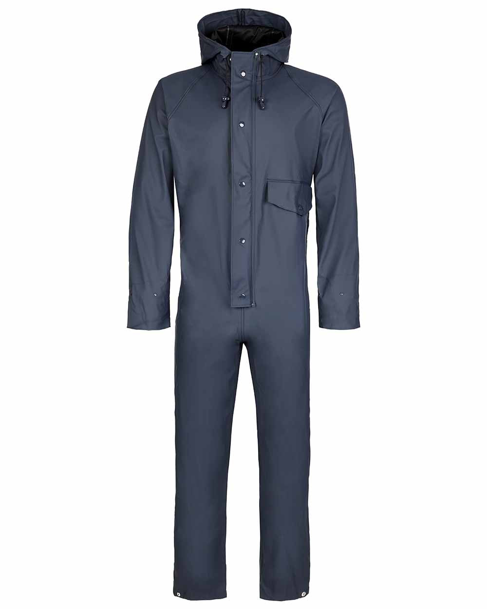 Navy coloured Fort Fortex Flex Coverall on white background 