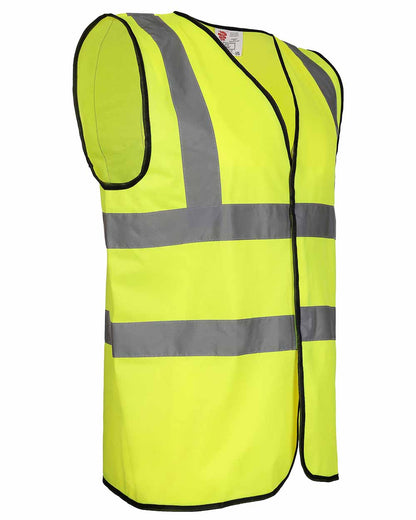 Yellow coloured Fort Hi-Vis Vest on white background 