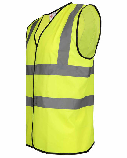 Yellow coloured Fort Hi-Vis Vest on white background 