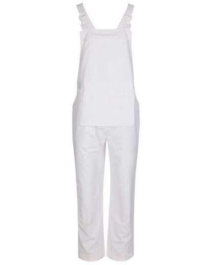 White coloured Fort Bib &amp; Brace Overall Polycotton on white background 