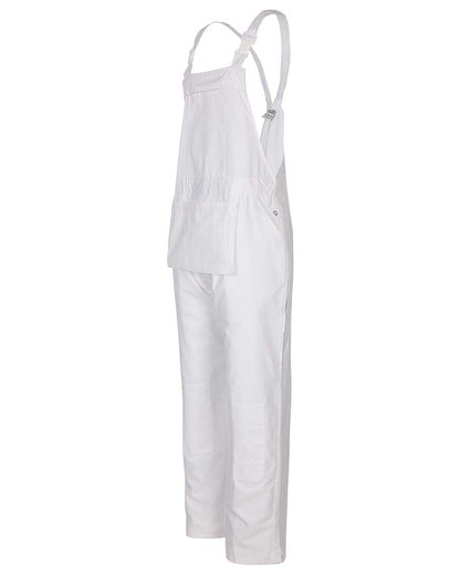 White coloured Fort Bib &amp; Brace Overall Polycotton on white background 