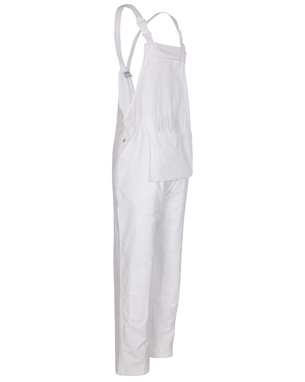 White coloured Fort Bib &amp; Brace Overall Polycotton on white background 