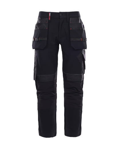 Black coloured TuffStuff Apex Flex Trousers on White background 