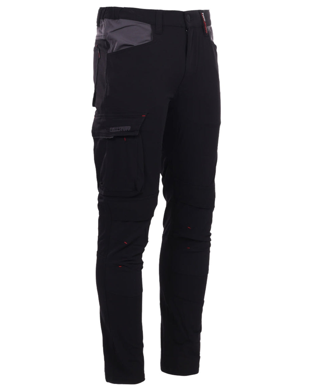 Black coloured TuffStuff Evo Flex Trousers on White background 